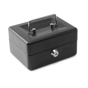 Cofre metálico portátil pequeño