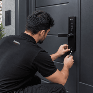 Instalación de Cerradura Digital en Puerta de Metal